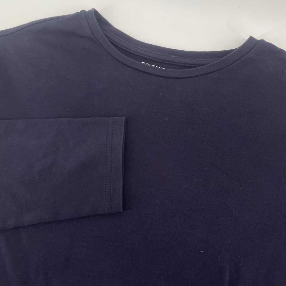 Co Thirty Six T-Shirt Mens XL Navy Blue Long Sleeve Crew Neck Cotton Blend Basic